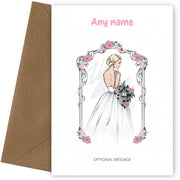 Bride Wedding Card for Congratulations - Pretty Wedding Arch