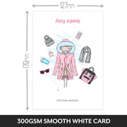 Birthdays Cards for Women - Pretty Winter Fashion Set