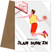 Boys Basketball Birthday Card for Son, Grandson, Nephew - Slam Dunk