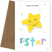 Sister Birthday Card - Happy Birthday Big / Little SiSTAR