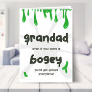 grandad birthday cards shown in a living room