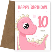 10th Birthday Card Girl 10 Year Old Birthday Card