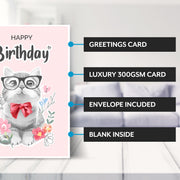 Main features of this happy birthday sister card