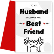 Funny Husband Birthday Card from Wife and Anniversary Card for Hubby - Best Friend