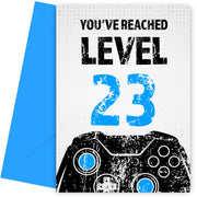 Gamer 23rd Birthday Card Boy - Level 23 - Son Grandson Nephew