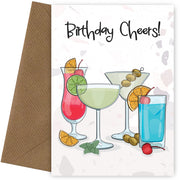 Cocktail and Gin Birthday Card for Her - Daughter, Granddaughter, Niece, Sister in Law