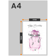 The size of this granddaughter 13th birthday cards for girls is 7 x 5" when folded