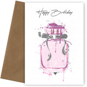 Niece Birthday Cards for Women Daughter Adult or Godmother - Pretty Perfume