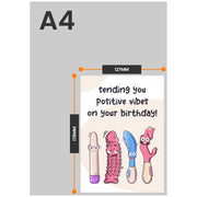 The size of this birthday card female adult funny is 7 x 5" when folded