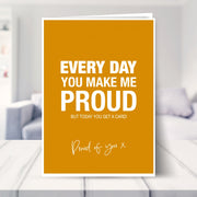 proud of you card shown in a living room