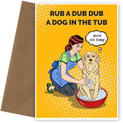 Funny Labrador Mother's Day Card From Dog - Yellow Lab Card for Fur Dog Mum
