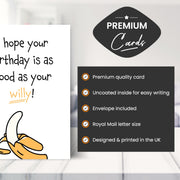 Main features of this funny boyfriend birthday card