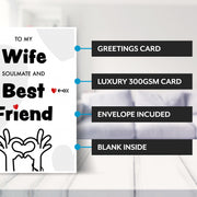 Main features of this wife anniversary cards