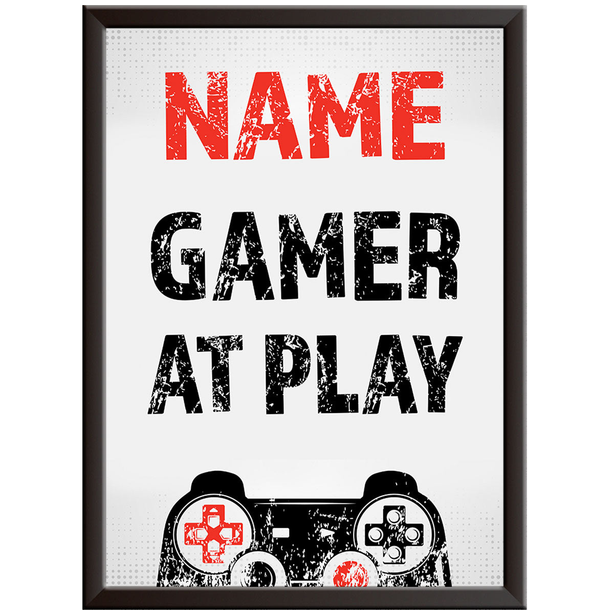 Gamer at Play - Gaming Print - PS Red