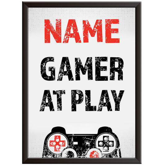 Gamer at Play - Gaming Print - PS Red