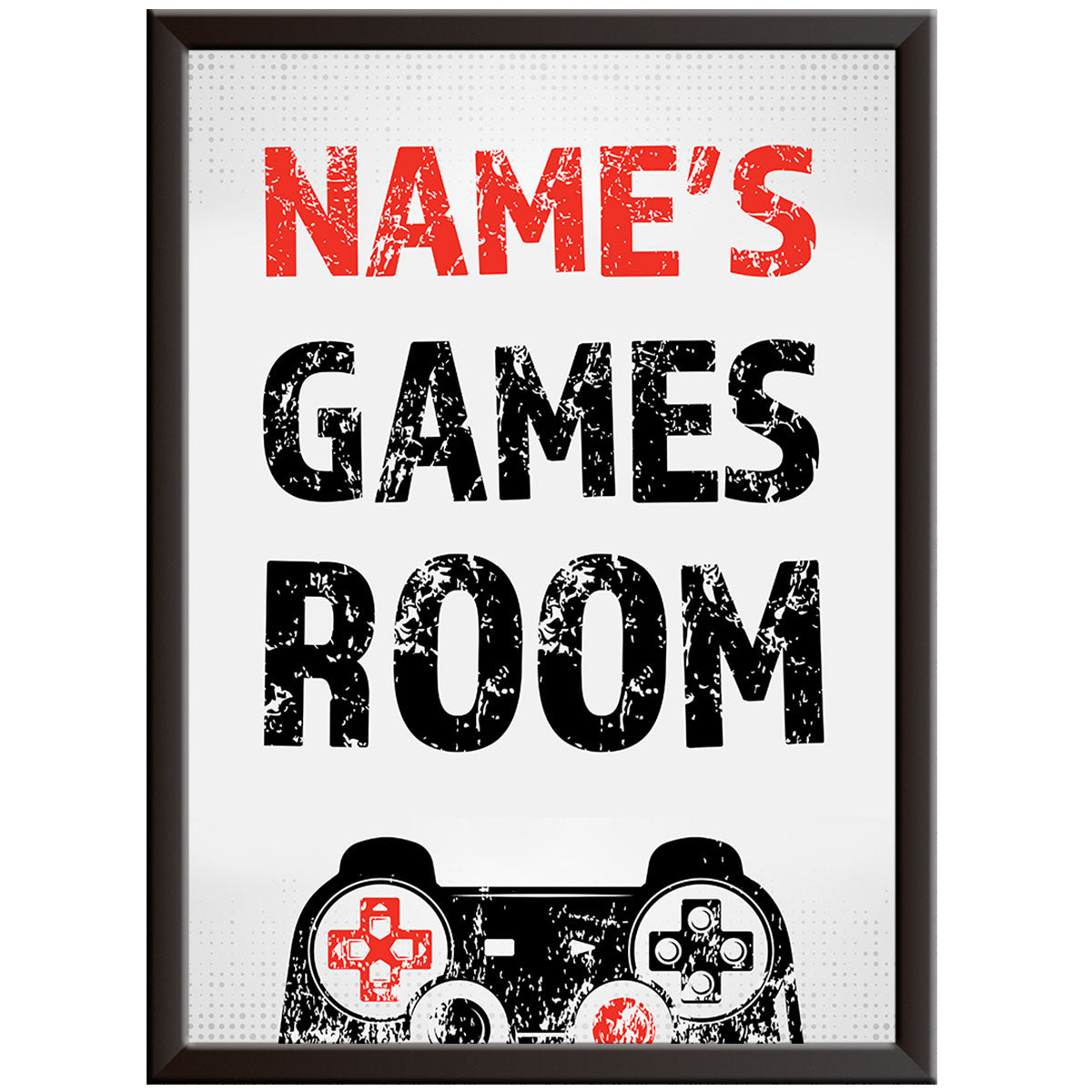 Gamers Games Room - Gaming Print - PS Red