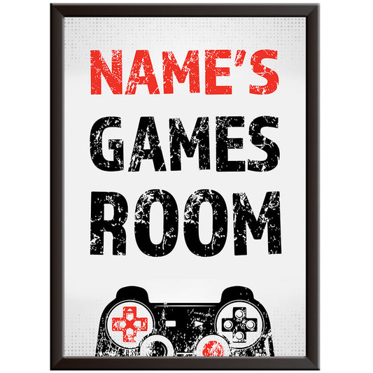 Gamers Games Room - Gaming Print - PS Red