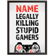 Killing Stupid Gamers - Gaming Print - PS Red