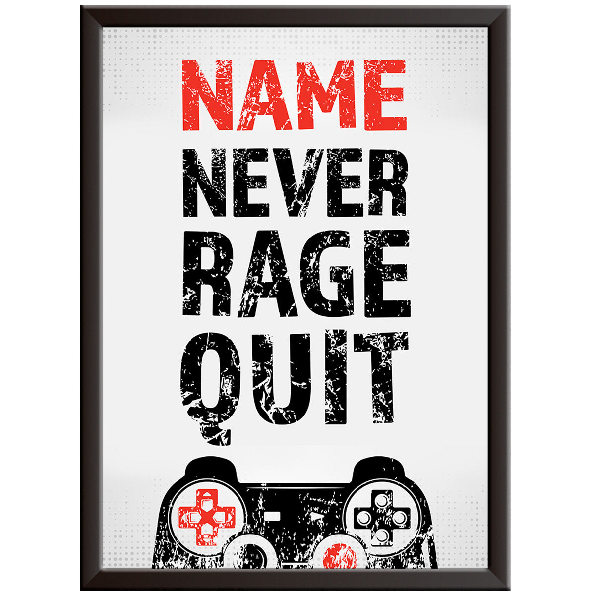 Gamers Never Rage Quit - Gaming Print - PS Red