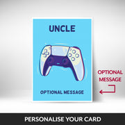 What can be personalised on this christmas card for Uncle