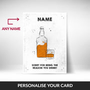 Personalised Cards for Dad - The Reason You Drink!