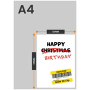 The size of this funny birthday cards is 7 x 5" when folded