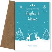 Nephew and Fiance Christmas Card - Reindeer Scene
