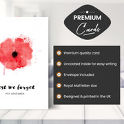 Main features of this remembrance day card