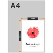 The size of this remembrance card dad is 7 x 5" when folded