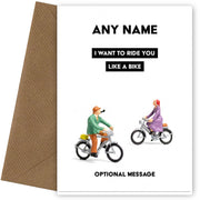 Personalised Ride Like A Bike Card