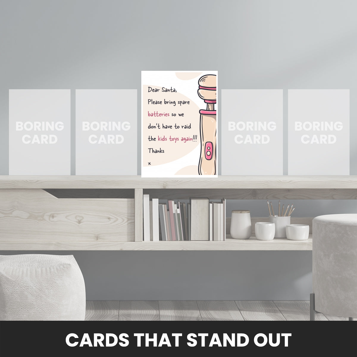 funny christmas card female that stand out