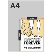 The size of this funny anniversary cards for couple is 7 x 5" when folded