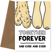 Funny Anniversary Card for Husband, Wife or Couple - Rude Together Forever Cards!