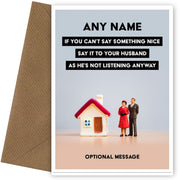 Personalised Say It To Your Husband Card
