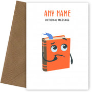 Personalised Card for Teachers (School Book Character)