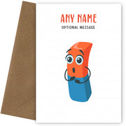 Personalised Card for Teachers (School Rubber Character)