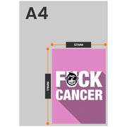 The size of this cancer cards	 is 7 x 5" when folded