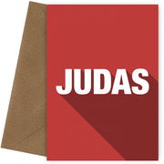 Funny Leaving Card for Colleagues - Judas! The Betrayal of a Traitor Leaving Work!