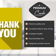 Main features of this thank you card for men