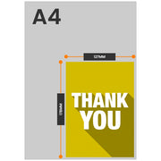 The size of this funny thank you cards for colleagues is 7 x 5" when folded