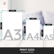 The size of this code poster for bedroom is 7 x 5" when folded