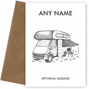 Campervan Greetings Card - Sketch