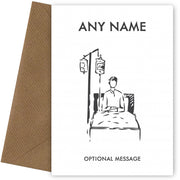 Personalised Get Well Cards for Men and Women - Hospital Bed