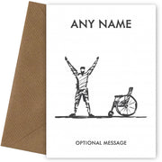 Personalised Get Well Cards for Men and Women - Walking Again