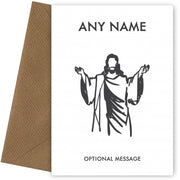 Personalised Religious Cards - God Sketch