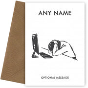 Personalised Funny Leaving Card - Tired Worker