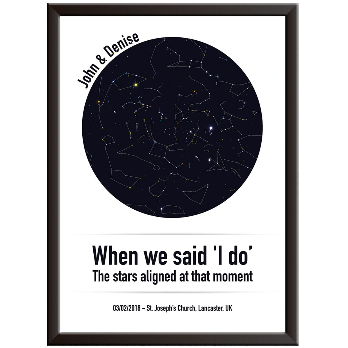 Personalised Star Map - When we said I do