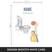 Basketball Greetings Card - Slam Dunk!