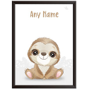 Personalised Nursery Safari Animal Print - Sloth