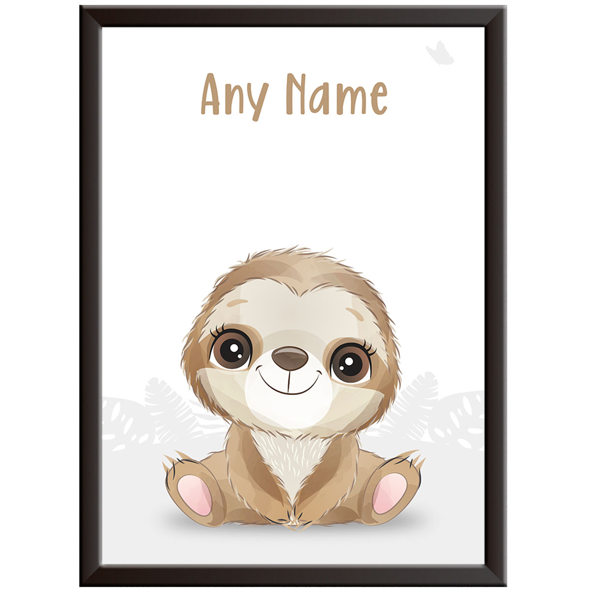 Personalised Nursery Safari Animal Print - Sloth